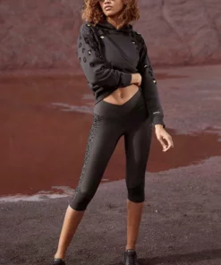 Bench. Caprileggings mit Leodruck und Mesh-Einsatz Black, White-leo -Bench Verkaufsgeschäft 0b0ddcc6 080a 56d6 8311 17b66bdefafc