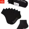 Bench. Kurzsocken (Federtasche, 7-Paar) in ansprechendem Mäppchen mit Reißverschluss 2 x anthracite-meliert | 1 x schwarz | 2 x hellgrau-meliert | 2 x wei&szlig;, 7 x schwarz, 2 x marine | 1 x dunkelblau | 2 x jeansblau-meliert | 2 x jeans-meliert
