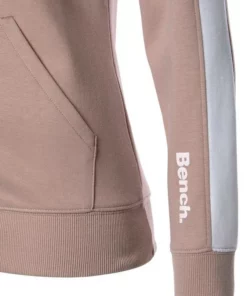 Bench. Sweatjacke mit Seitenstreifen und Stehkragen Stone-weiß, Schwarz-weiß, Nude-weiß -Bench Verkaufsgeschäft 1222d6ba 4c65 55f2 a900 de4d122e5b7a