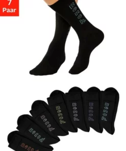 Bench. Socken (7-Paar) mit eingestricktem Schriftzug