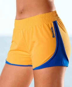 Bench. Funktionsshorts mit seitlichen Kontrasteinsätzen Blau-orange, Orange-blau