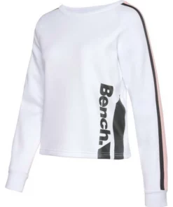 Bench. Sweater kurze Form mit Kontraststreifen Weiß, Schwarz, Rauchrosa 16 Bench. Sweater kurze Form mit Kontraststreifen Weiß, Schwarz, Rauchrosa -Bench Verkaufsgeschäft 14a19ec7 bd89 5c80 8829 fa91b570fbbc