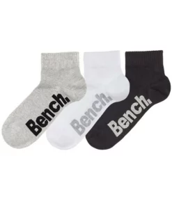 Bench. Kurzsocken (3-Paar) mit bequemen Rippbündchen Schwarz | weiß | grau, Schwarz, Jeans -Bench Verkaufsgeschäft 15423282