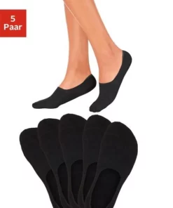 Bench. Füßlinge (5-Paar) für weit ausgeschnittene Schuhe Weiß, Schwarz