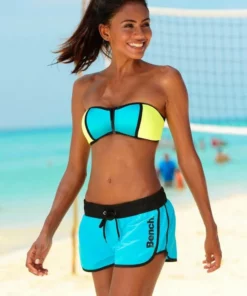 Bench. Badeshorts, mit Kontrastdetails Türkis, Pink, Orange, Schwarz