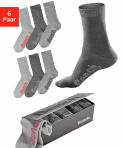 Bench. Socken (Box, 6-Paar) mit verschiedenfarbigen Logos Schwarz, Jeans-meliert, Grau-meliert 10 Bench. Socken (Box, 6-Paar) mit verschiedenfarbigen Logos Schwarz, Jeans-meliert, Grau-meliert -Bench Verkaufsgeschäft 16788754