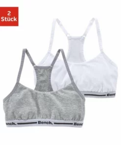 Bench. Bustier (Packung, 2 Stück) Mädchen - verstellbarer Ringerrücken Wei&szlig; | grau-meliert, Schwarz | wei&szlig; -Bench Verkaufsgeschäft 16802422
