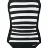 Bench. Badeanzug, mit trendigen Streifen Pink-weiß, Schwarz-weiß