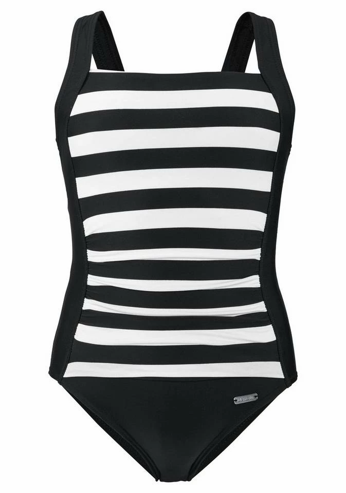 Bench. Badeanzug, mit trendigen Streifen Pink-weiß, Schwarz-weiß 1 Bench. Badeanzug, mit trendigen Streifen Pink-weiß, Schwarz-weiß