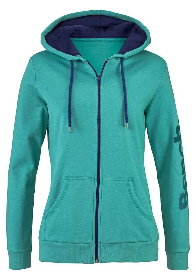 Bench. Kapuzensweatjacke mit kontrastfarbenen Details Grau-meliert, Mint-meliert, Blau-meliert, Schwarz 2 Bench. Kapuzensweatjacke mit kontrastfarbenen Details Grau-meliert, Mint-meliert, Blau-meliert, Schwarz – Bild 2