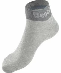 Bench. Kurzsocken (8-Paar) mit eingestricktem Schriftzug am Bündchen 2 x schwarz | 2 x weiß | 2 x hellgrau-meliert | 2 x blau, Schwarz -Bench Verkaufsgeschäft 18864638