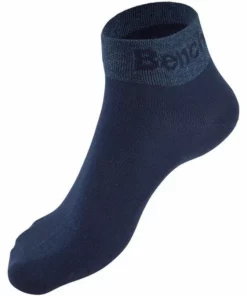 Bench. Kurzsocken (8-Paar) mit eingestricktem Schriftzug am Bündchen 2 x schwarz | 2 x weiß | 2 x hellgrau-meliert | 2 x blau, Schwarz -Bench Verkaufsgeschäft 18864639