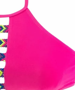 Bench. Bustier-Bikini mit Ziereinsatz vorne Pink, Wei&szlig; -Bench Verkaufsgeschäft 18937547