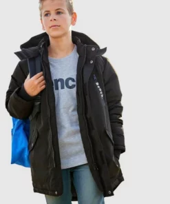 Bench. Parka Brusttaschen mit bedruckten Reißverschlüssen