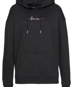 Bench. Kapuzensweatshirt »LAYA« aus Bio-Baumwolle, Oversized Rosa, Schwarz, Light-grey