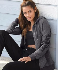 Bench. Kapuzensweatjacke meliert mit Logodruck Anthrazit-meliert, Hellgrau-meliert -Bench Verkaufsgeschäft 21025014