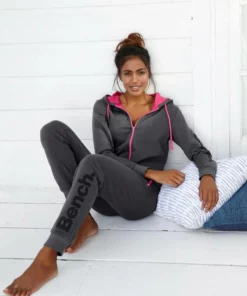 Bench. Jumpsuit mit kontrastfarbenen Details Anthrazit-meliert, Anthrazit-meliert-mint -Bench Verkaufsgeschäft 21128207