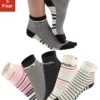 Bench. Kurzsocken (5-Paar) im Streifendesign