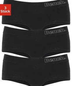 Bench. Panty (3 Stück) mit weichem Bündchen und Logodruck Schwarz, Anthrazit-meliert-rosa, Rot-meliert | marine-meliert | grau-meliert