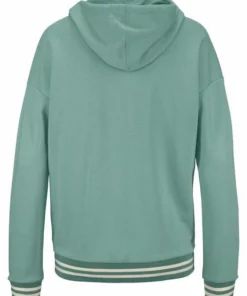 Bench. Kapuzensweatjacke mit gestreiften Bündchen und Glanzprint Grau-meliert, Apricot, Mint -Bench Verkaufsgeschäft 24402998