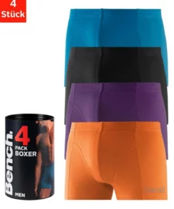 Bench. Boxer (4 Stück) in der Dose Navy | anthrazit-meliert | rot | schwarz, Blau | anthrazit-meliert | petrol | bordeaux, Schwarz, Schwarz | t&uuml;rkis | orange | lila -Bench Verkaufsgeschäft 281e0281 cca8 598d 8e79 aa453d35d969