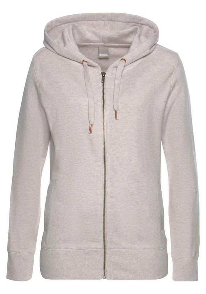 Bench. Sweatjacke mit Taschen und Zipper Schwarz, Jeans-meliert, Beige-meliert, Mauve-meliert 2 Bench. Sweatjacke mit Taschen und Zipper Schwarz, Jeans-meliert, Beige-meliert, Mauve-meliert – Bild 2