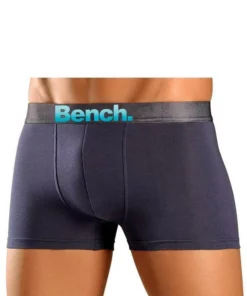 Bench. Boxer (3 Stück) mit Logo Webbund Türkis | marine | blau, Anthrazit | schwarz | grau-meliert, Schwarz -Bench Verkaufsgeschäft 29468253