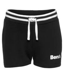 Bench. Sweatshorts mit Logo-Druck Schwarz, Grau-meliert -Bench Verkaufsgeschäft 29748855