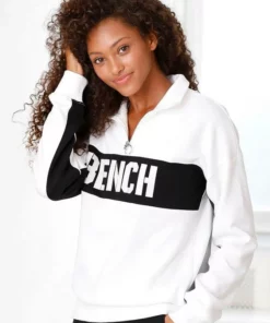 Bench. Sweatshirt »Contrast« im Color-Blocking Design mit Logoprint Grau-meliert-pfirsich, Navy-pink, Wei&szlig;-schwarz -Bench Verkaufsgeschäft 2bbfce8c debd 5e9d 87c1 6548e1da8868