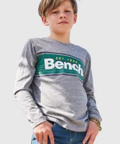 Bench. Langarmshirt in melierter Optik