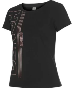 Bench. T-Shirt mit senkrechtem Logodruck Altrosa, Grau, Schwarz -Bench Verkaufsgeschäft 2f72cfca 60fd 591b b8a4 65060ef837dc