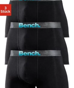 Bench. Boxer (3 Stück) mit Logo Webbund Türkis | marine | blau, Anthrazit | schwarz | grau-meliert, Schwarz -Bench Verkaufsgeschäft 30760417