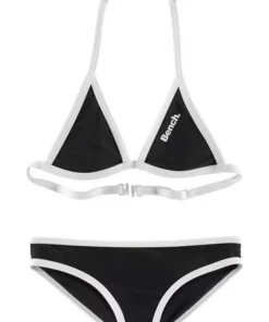 Bench. Triangel-Bikini mit Logoprint an Top und Hose Schwarz-wei&szlig;, T&uuml;rkis-schwarz, Pink-schwarz -Bench Verkaufsgeschäft 31422873
