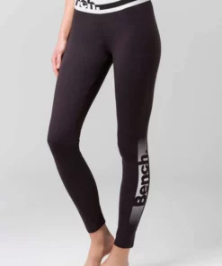 Bench. Leggings mit Logoprint am Bündchen Rauchmint-wei&szlig;, Schwarz-wei&szlig; -Bench Verkaufsgeschäft 31632184