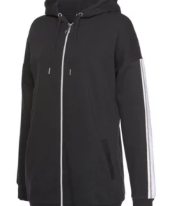 Bench. Kapuzensweatjacke in langer Form mit Zipper Camelfarben-wei&szlig;, Schwarz-wei&szlig; -Bench Verkaufsgeschäft 31681502