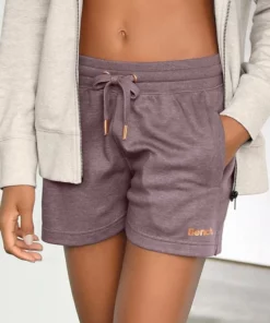 Bench. Relaxshorts mit kurzen Seitenschlitzen Mauve-meliert, Schwarz, Jeans-meliert, Beige-meliert -Bench Verkaufsgeschäft 32650837