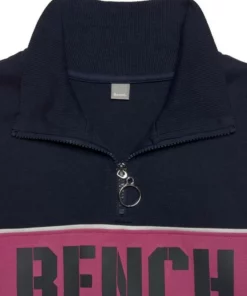 Bench. Sweatshirt »Contrast« im Color-Blocking Design mit Logoprint Grau-meliert-pfirsich, Navy-pink, Wei&szlig;-schwarz -Bench Verkaufsgeschäft 34282169