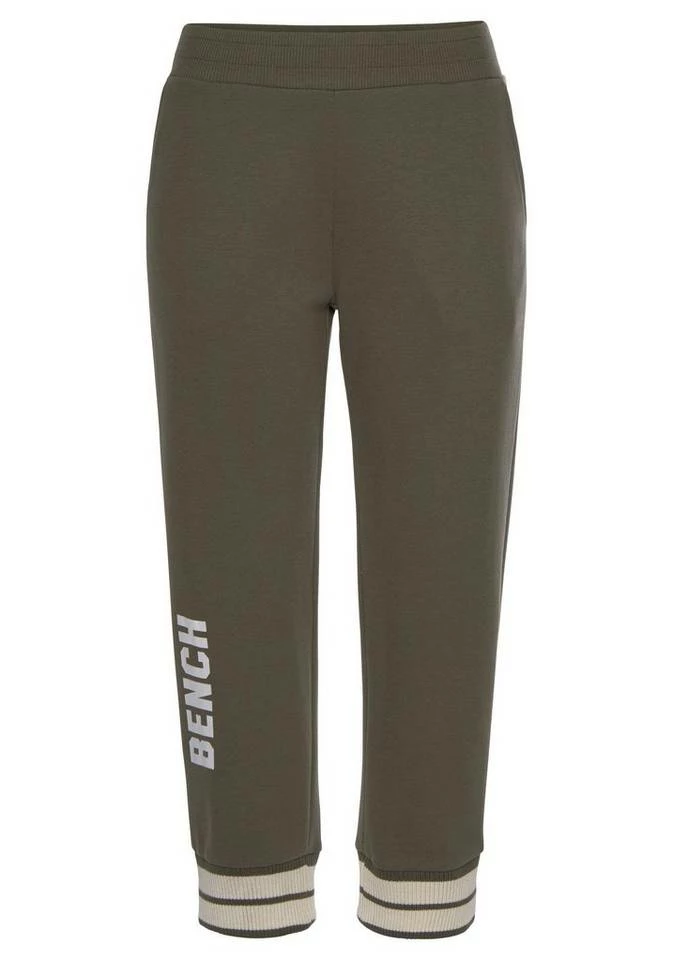 Bench. Relax-Caprihose mit breiten weichen Ribbündchen Schwarz, Khaki 2 Bench. Relax-Caprihose mit breiten weichen Ribbündchen Schwarz, Khaki – Bild 2