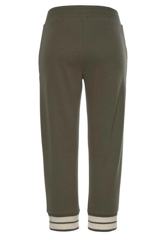 Bench. Relax-Caprihose mit breiten weichen Ribbündchen Schwarz, Khaki 4 Bench. Relax-Caprihose mit breiten weichen Ribbündchen Schwarz, Khaki – Bild 4