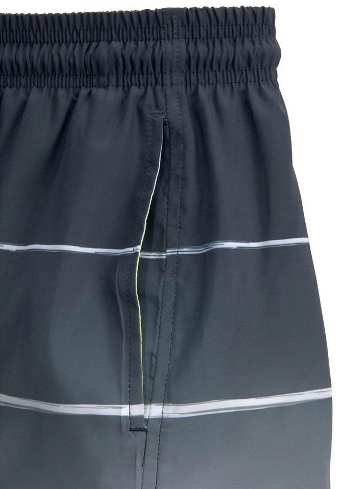 Bench. Badeshorts, mit trendigem Streifenverlauf Grau-gelb, Blau-türkis 3 Bench. Badeshorts, mit trendigem Streifenverlauf Grau-gelb, Blau-türkis – Bild 3