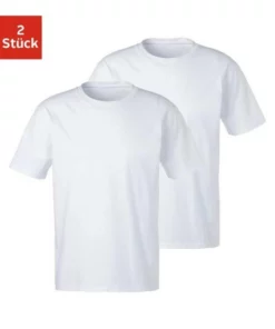 Bench. T-Shirt »Homewear« (2er-Pack) Basic in uni Weiß, Grau-meliert | navy, Petrol | schwarz