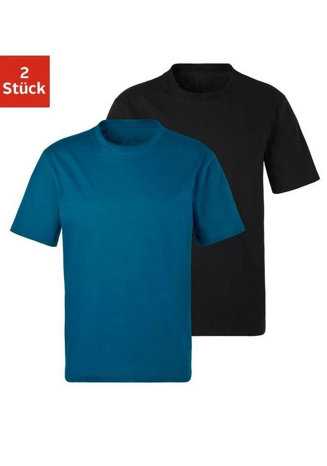 Bench. T-Shirt »Homewear« (2er-Pack) Basic in uni Weiß, Grau-meliert | navy, Petrol | schwarz 8 Bench. T-Shirt »Homewear« (2er-Pack) Basic in uni Weiß, Grau-meliert | navy, Petrol | schwarz – Bild 8