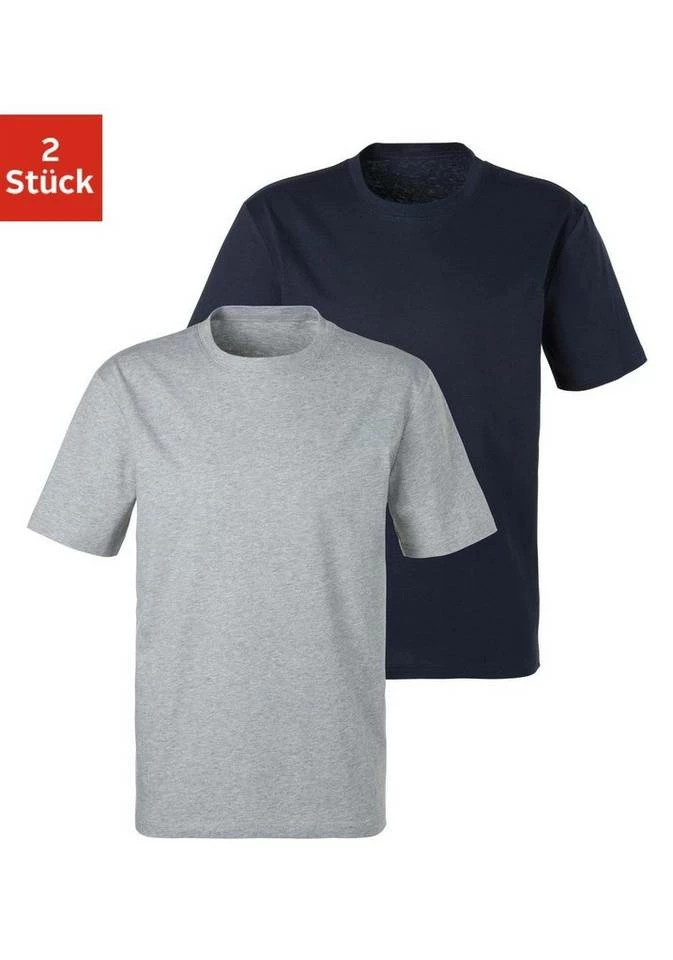 Bench. T-Shirt »Homewear« (2er-Pack) Basic in uni Weiß, Grau-meliert | navy, Petrol | schwarz 7 Bench. T-Shirt »Homewear« (2er-Pack) Basic in uni Weiß, Grau-meliert | navy, Petrol | schwarz – Bild 7