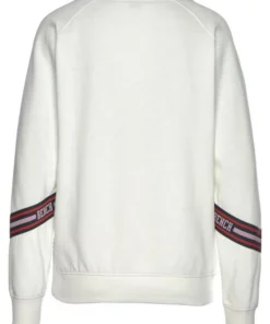 Bench. Sweatshirt mit Logo Tape an den Ärmeln Dunkelrosa-rosa, Wei&szlig; -Bench Verkaufsgeschäft 35335149