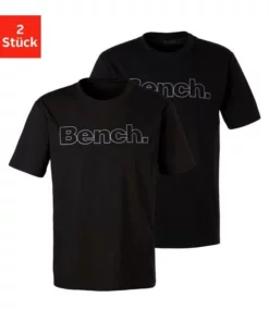 Bench. T-Shirt »Homewear« (2er-Pack) mit Bench. Print vorn Wei&szlig; | wei&szlig;, Petrol | schwarz, Grau-meliert | navy, Schwarz | schwarz -Bench Verkaufsgeschäft 35887594