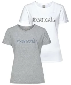 Bench. T-Shirt Schwarz | wei&szlig;, Rot | wei&szlig;, Hellgrau-meliert | wei&szlig; -Bench Verkaufsgeschäft 35887842