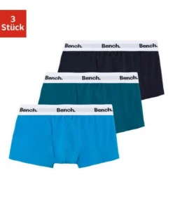 Bench. Boxer (3 Stück) Anthrazit + grau-meliert + navy, T&uuml;rkis + petrol + navy, Blau + rot + grau-meliert -Bench Verkaufsgeschäft 36543855