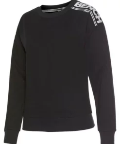 Bench. Sweatshirt mit Logodruck Grau, Schwarz, Altrosa -Bench Verkaufsgeschäft 36a63509 052c 5cad b001 2f625b8ed956