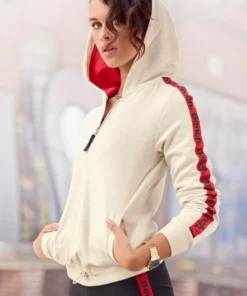 Bench. Kapuzensweatshirt mit Reißverschluss und regulierbaren Saum Ecru, Schwarz, Blau -Bench Verkaufsgeschäft 3cfe326d 7503 5592 aded 5a56be0f8c5a