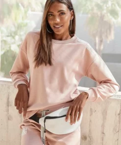 Bench. Sweatshirt mit Logodruck Grau, Schwarz, Altrosa -Bench Verkaufsgeschäft 613c7069 8eb0 5794 8b75 042a6536ada1